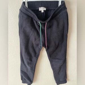 Paul Smith Junior Boys Black Jogger Sweatpants with Multicolor Drawstring 4A